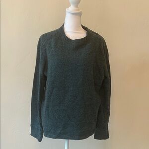 Prana Teal striped Crewneck Sweater